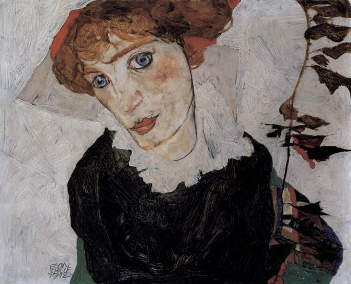 Egon Schiele Portrait of Valerie Neuzil